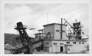 Postcard RPPC Photo Alaska gold mining dredge 22-13724