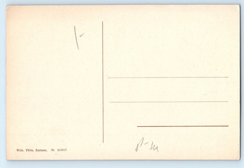 North Rhine-Westphalia Germany Postcard Siegen Market Square c1910 Antique