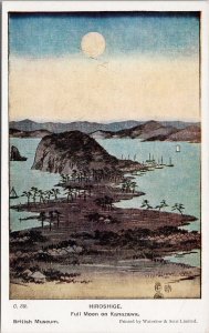 Hiroshige Full Moon on Kanazawa Japan Unused British Museum Postcard H36