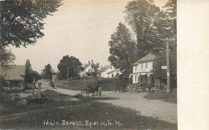 Epsom NH Knowles Store & Post Office Horse & Wagons Real Photo Postcard