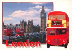 US23 UK England London Big Ben and Buses double decker