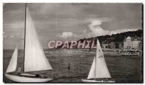 Modern Postcard Trouville Reine Des Plages Yachts And The Beach