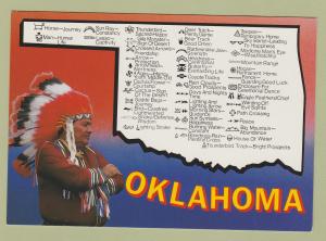 Indian Symbols Oklahome Postcard Native American