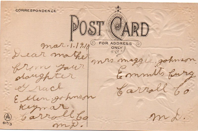 11311 Greetings Postcard 1910