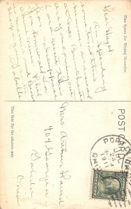 Beautiful Lady Fur Coat Large Hat 1911 postcard