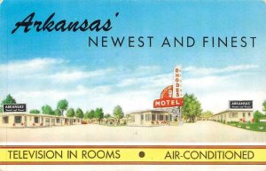 NORTH LITTLE ROCK, Arkansas AR   RHODES MOTEL  Pulaski County ROADSIDE  Postcard