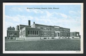 MISSOURI POSTCARD: EARLY  VIEW OF THE MISSOURI TRACHOMA HOSPITAL, ROLLA, MO