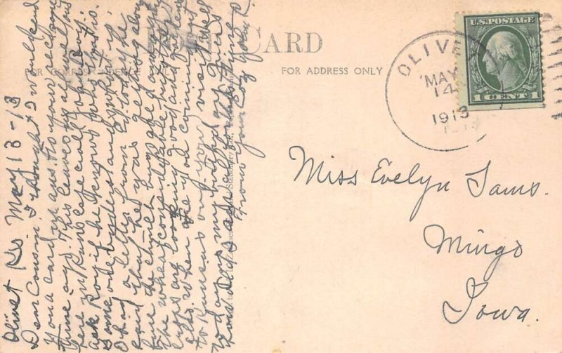 Olivet Kansas Street Scene Real Photo Vintage Postcard AA90790