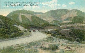 Postcard California Bakersfield Climb Swede Cut Ridge Route Western 23-7529