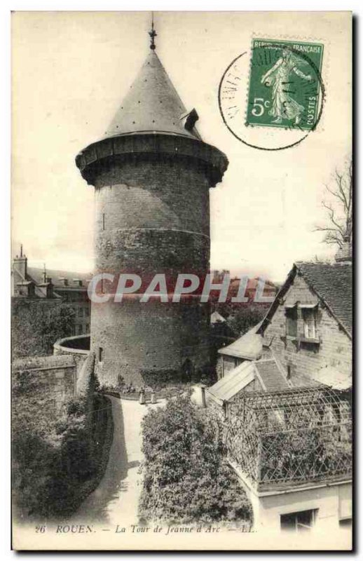 Old Postcard Rouen Tower of Joan of Arc