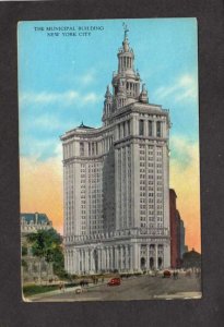 NY Municipal Building Bldg New York City NYC Postcard