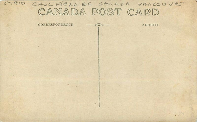 Caulfield BC Canada Vancouver C-1910 Postcard 20-758