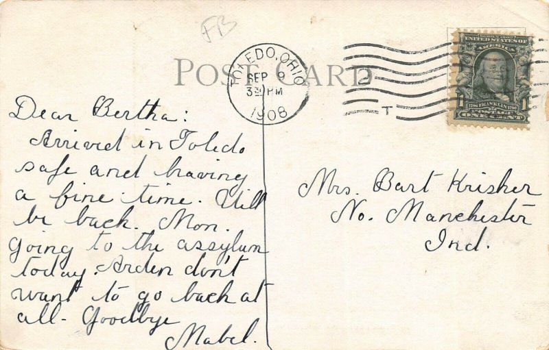 LPS54 Toledo Ohio Public Library Vintage Postcard 