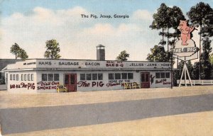 Jesup Georgia The Pig Restaurant Vintage Postcard AA21276