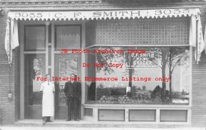 MI, Detroit, Michigan, RPPC, CF Smith Grocer, Entrance, 1913 PM, Photo