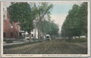 NEWPORT NH NORTH MAIN STREET ANTIQUE POSTCARD