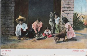 Mexico Familia India Ethnic Vintage Postcard C131