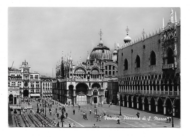 RPPC Italy Venice Piazzetta S Marco St Mark Square SBV 4X6 Glossy Postcard