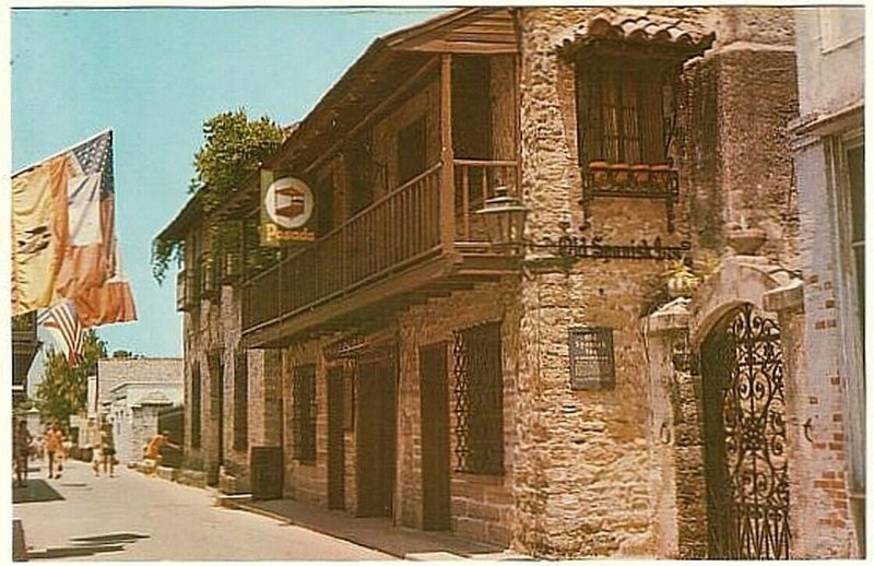 Amario In The Despensa, Oldest House, St. Augustine FL, Vintage Chrome Postcard