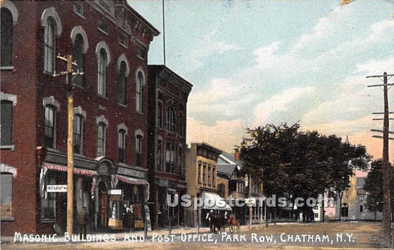 Masonic Building & Post Office - Chatham, New York