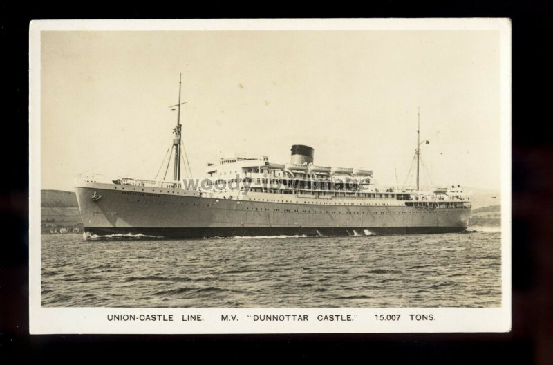 LS1853 - Union Castle Liner - Dunnottar Castle - postcard