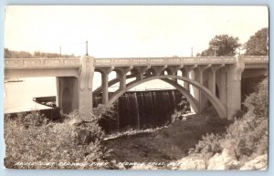 Redwood Falls Minnesota Postcard RPPC Photo Bridge Over Redwood River c1940's