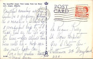 Postcard LODGE SCENE Jasper Alberta AB AK2303