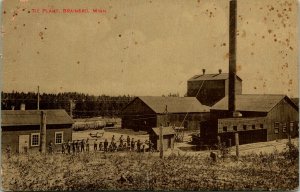 Vtg Postcard 1910s Brainerd Minnesota MN Northern Pacific Railroad Tie Plant UNP