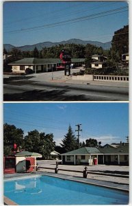 Ukiah, California VOLL MOTEL Roadside Mendocino County 1960s Vintage Postcard