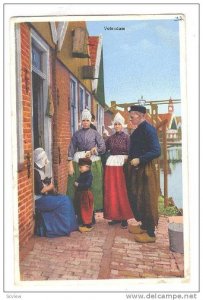 Family Dressed With Typical Costume, Volendam (North Holland), Netherlands, 1...