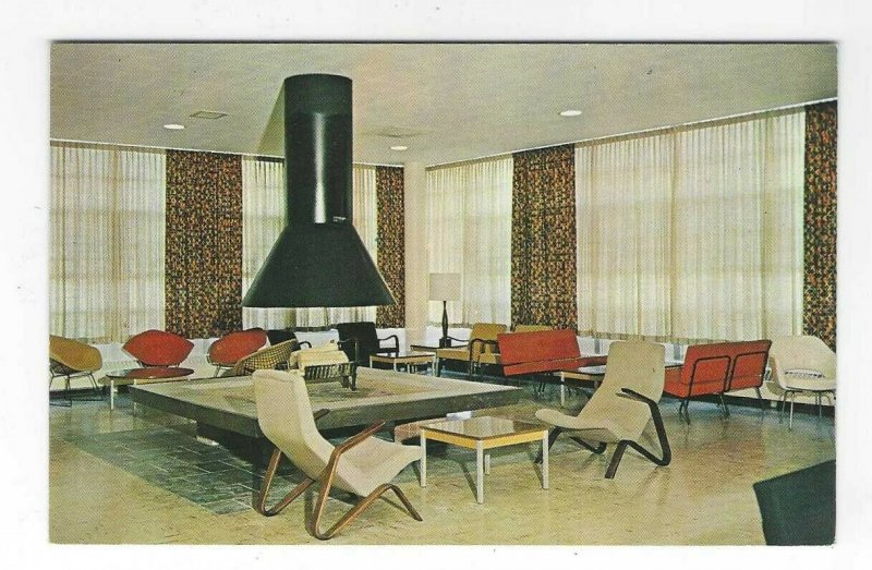 1960's Lounge, The Defiance College, Defiance, Ohio Chrome Postcard 