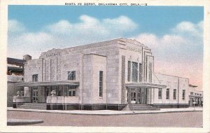 Postcard Railroad Santa Fe Depot Oklahoma City OK