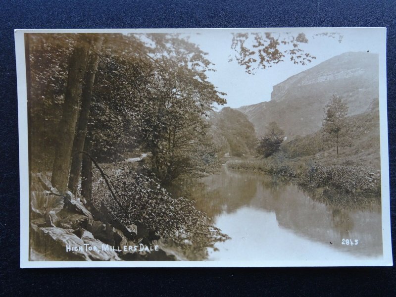 Derbyshire MILLERS DALE High Tor - Old RP Postcard by R. Sneath of Sheffieldn