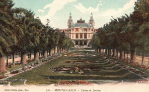 Vintage Postcard 1910's View of Garden Casino Et Jardins Monte Carlo France FR