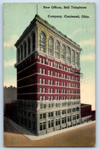 Cincinnati Ohio Postcard New Offices Bell Telephone Company Building 1914 Posted