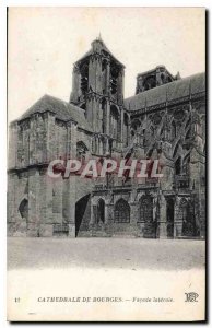 Postcard Old Cathedral of Bourges Facade Side