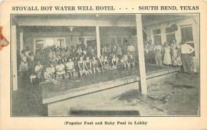 C-1910 South Bend Texas Stovall Hot Water Well Hotel postcard 9008