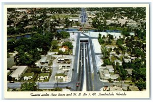 c1960's Aerial View Las Olas Boulevard Fort Lauderdale FL Unposted Cars Postcard