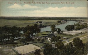 Sioux City Iwoa IA Riverside Park Boat Yacht Club c1910 Postcard