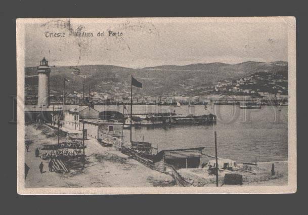 079055 ITALY LIGHTHOUSE in Trieste Veduta del Porto Vintage PC