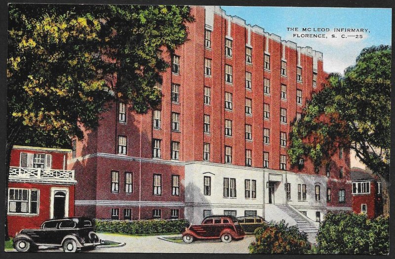 McLeod Infirmary Florence South Carolina Unused c1930s