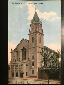 Vintage Postcard 1907-1915 St. Paul's M.E. Church, Lynn, Massachusetts (MA)