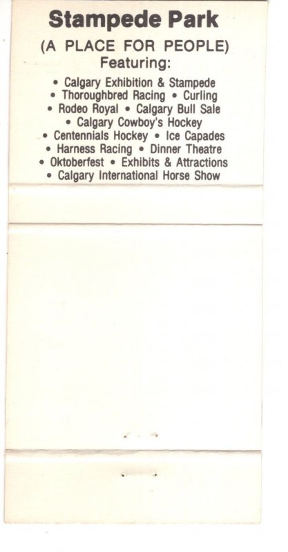 Vintage Matchbook Cover, Calgary Stampede 1977, Indigenous Dancer