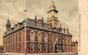 VICTORIA, BC British Columbia Canada  CITY HALL & Street View   c1910's Postcard