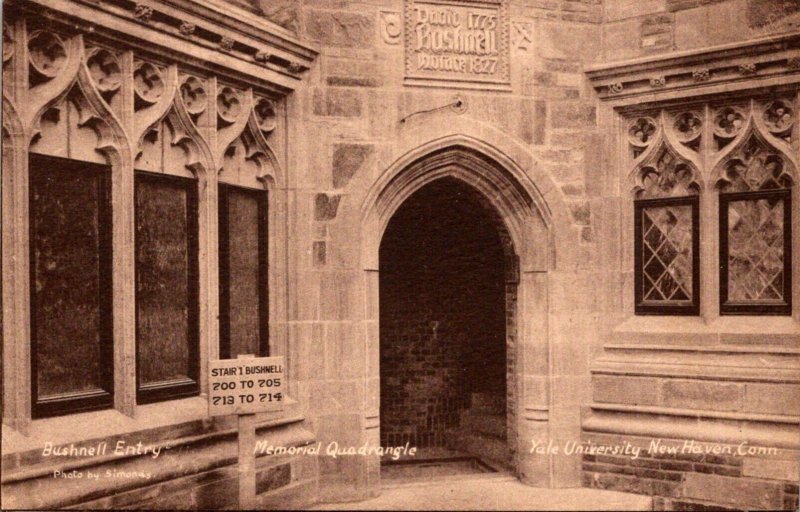 Connecticut New Haven Bushnell Entrance Memorial Quadrangle Yale University