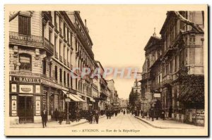 Avignon - Rue de la Republique Old Postcard