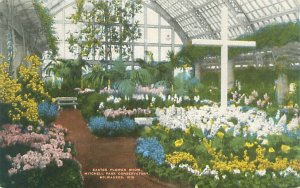 Milwaukee WI Easter Flower Show Mitchell Park Conservatory Linen Postcard Unused