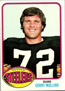 1976 Topps Football Card Gerry Mullins Pittsburgh Steelers sk4450