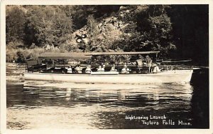 Taylors Falls MN Sightseeing Launch Boat Real Photo Postcard