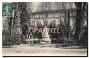 Postcard Old Nimes Square Crown